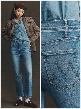 💕MOTHER💕 The Hustler Ankle Jeans ~ Read Between The Lines 28 NWOT
